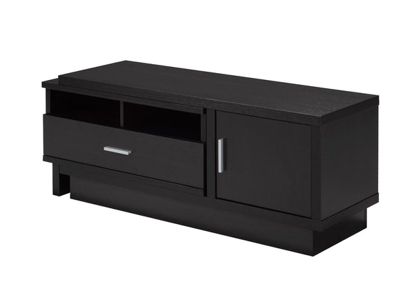 Brassex Darel 48-in Expandable Dark Cherry TV Stand with Storage Shelf and Cabinet J9