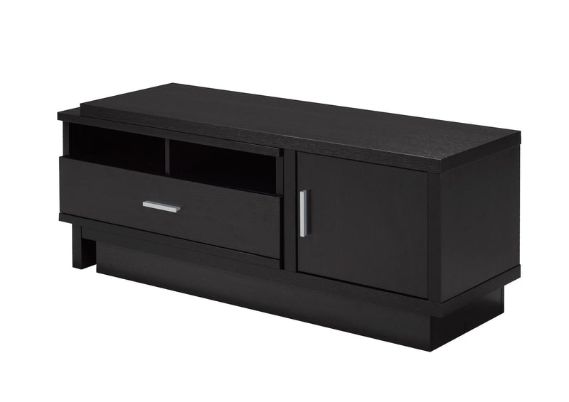 Brassex Darel 48-in Expandable Dark Cherry TV Stand with Storage Shelf and Cabinet J9
