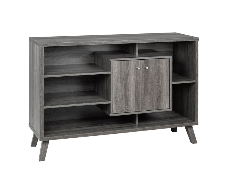 Brassex Multi-Tier Wooden Dining Buffet/Server with Storage, Grey D5