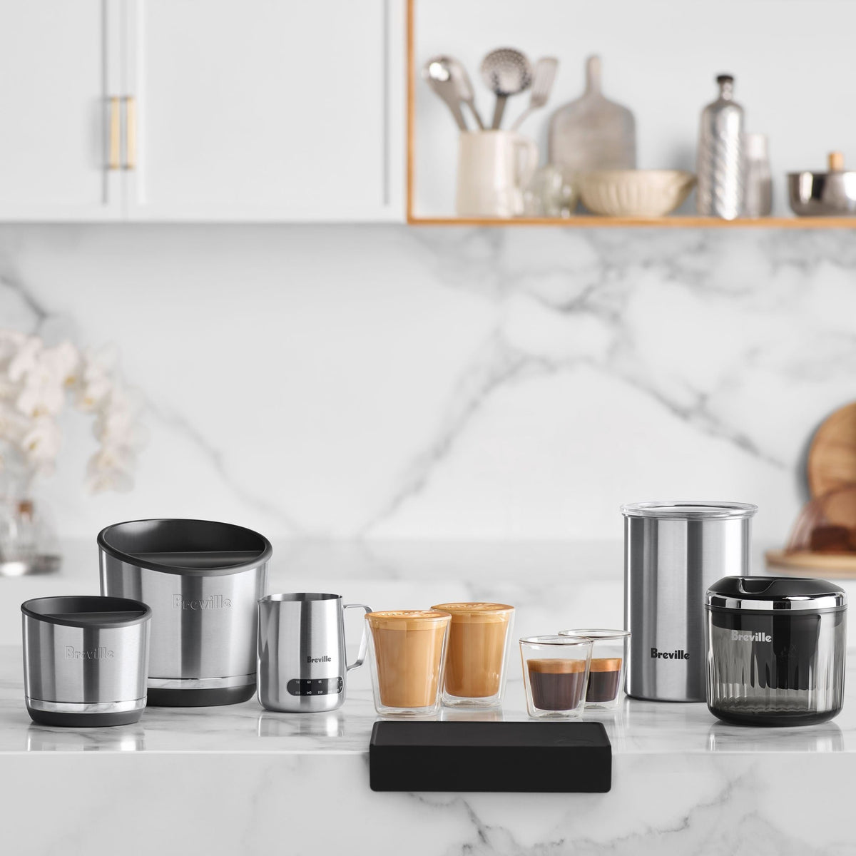Breville Knock Box 10, Compact, Brushed Stainless Steel