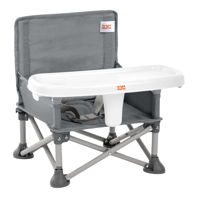 Bright Starts Pop 'N Sit Portable Booster Seat, Grey S8