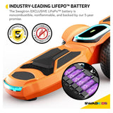 Swagtron Shuttle Zipboard Electric Hoverboard Skateboard 7 mph and 3-Mile Range LED Wheels Bluetooth Speaker