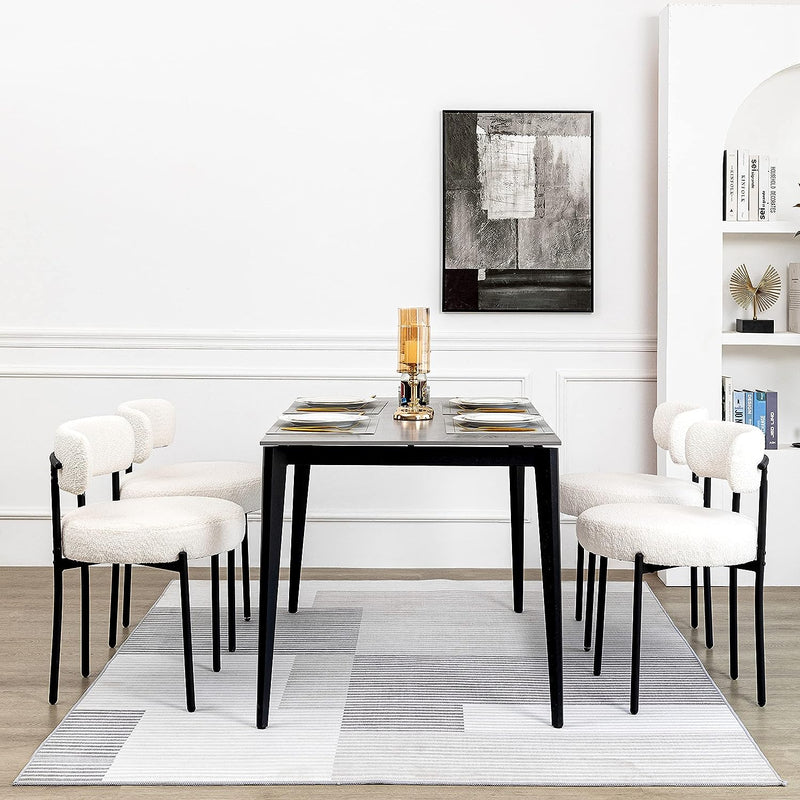 DYHOME White Dining Chairs Set of 4, Mid-Century Modern Dining Chairs, Kitchen Dining Room Chairs Z1