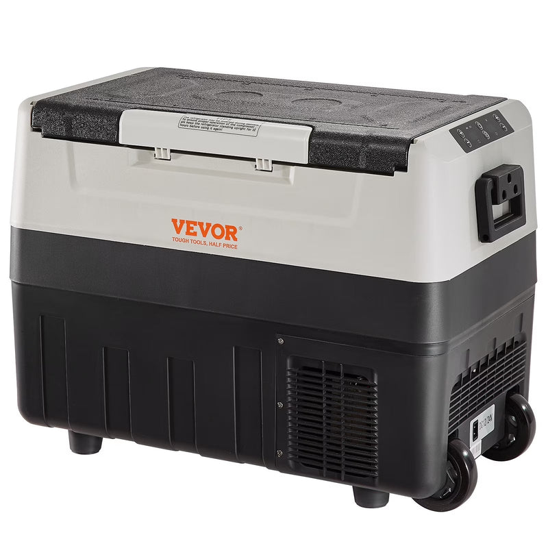 VEVOR Car Refrigerator 48Qt, Dual Zone Car Fridge Freezer12/24V DC 110-240V AC Electric Compressor Cooler for Truck Vehicle RV N2