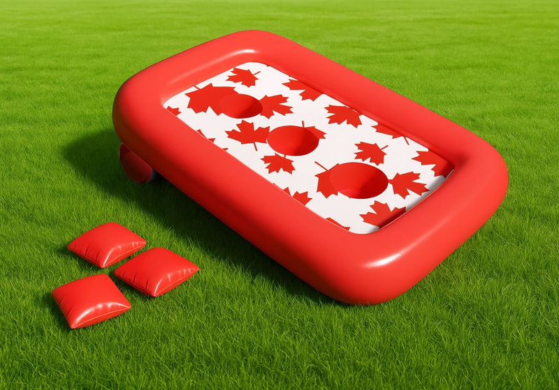 Canada Day Inflatable Cornhole Game Set, Red/White O9