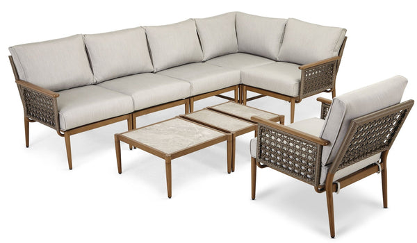 CANVAS Baffin All-Weather Wicker Outdoor/Patio Conversation Set with Custom Fit Cover R8