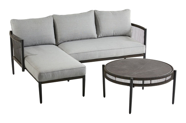 CANVAS Brooks Outdoor Patio Sectional Set, 3-pc, Water/Stain/Fade-Resistant Cushions S0