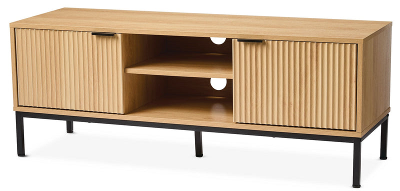 Canvas Byward Scallop TV Stand, Oak F4