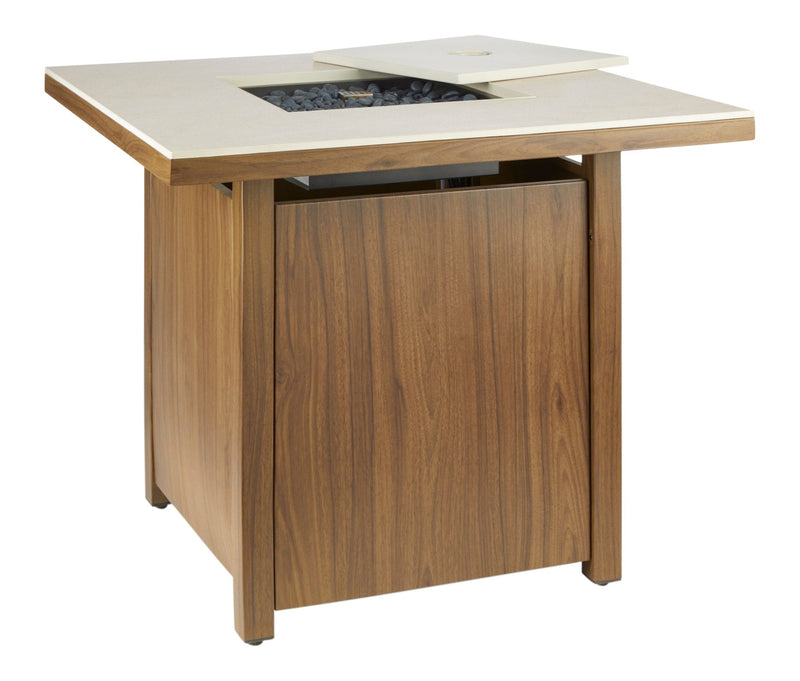 CANVAS Clarke LP Gas Outdoor Fire Table, 40,000 BTUs, 30-in, Brown L5