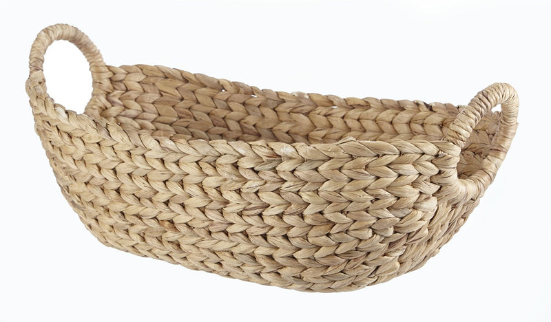CANVAS Della Oval Woven Natural Material Storage Basket, 19.6 x 11.4 x 8-in M7