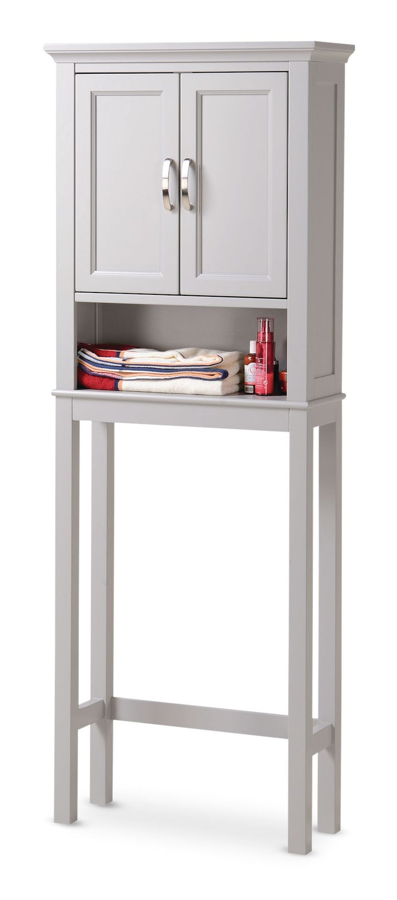 CANVAS Elena 2-Door Over-The-Toilet Spacesaver Bathroom Storage Cabinet, Grey B8