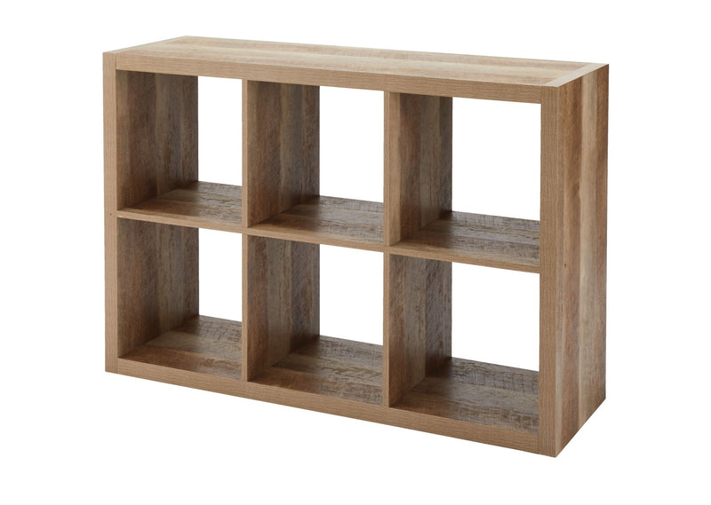 CANVAS Fraser 6-Cube Storage Organizer, Bookcase/Bookshelf, Light Oak Finish N1