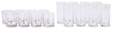 CANVAS Heavy Base Glassware Tumbler Set, Clear, 11 oz & 15 oz, 16-pc