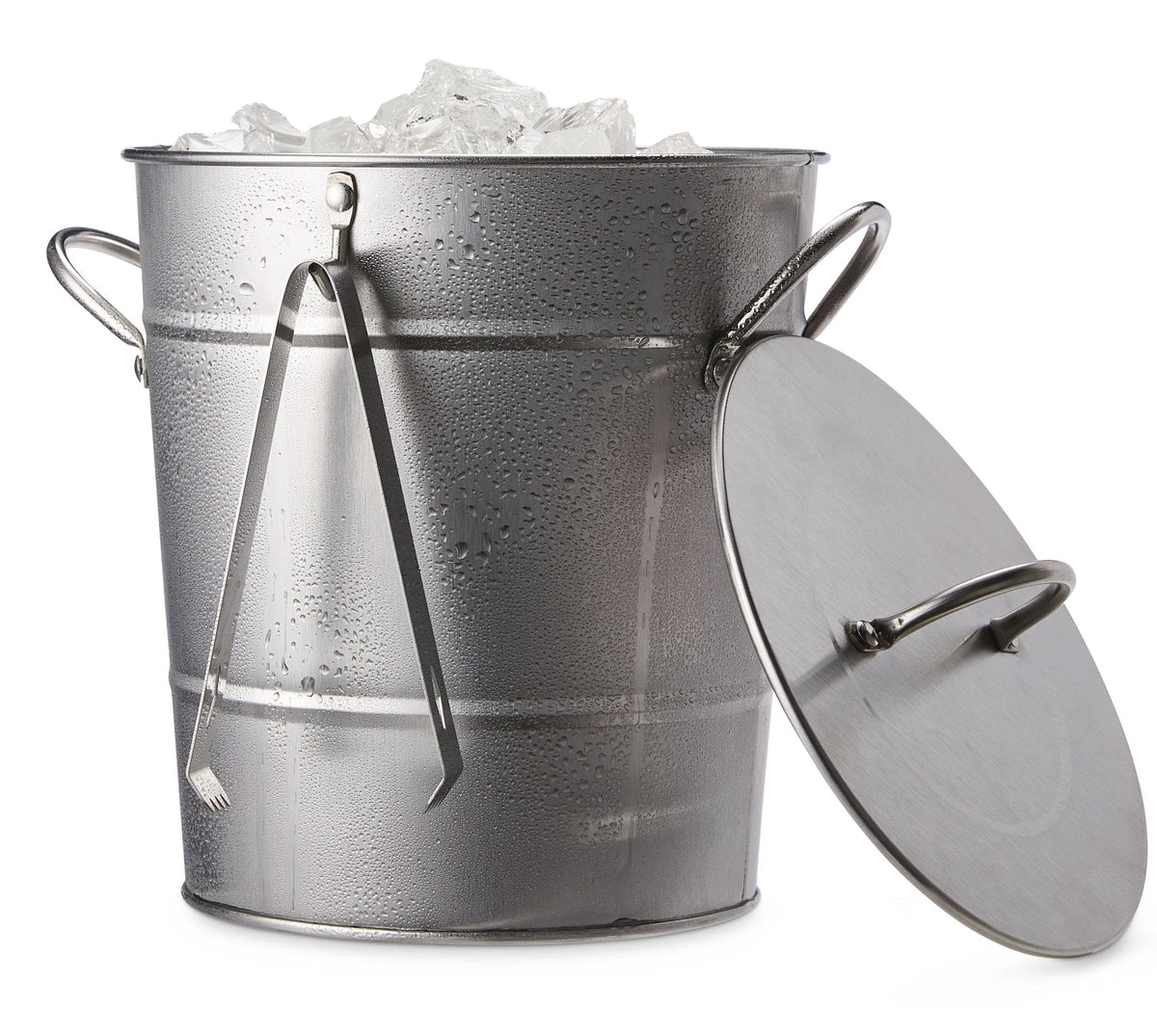 CANVAS Ice Bucket and Scoop, Stainless Steel with Insulated Liner, Silver, 9.06-in