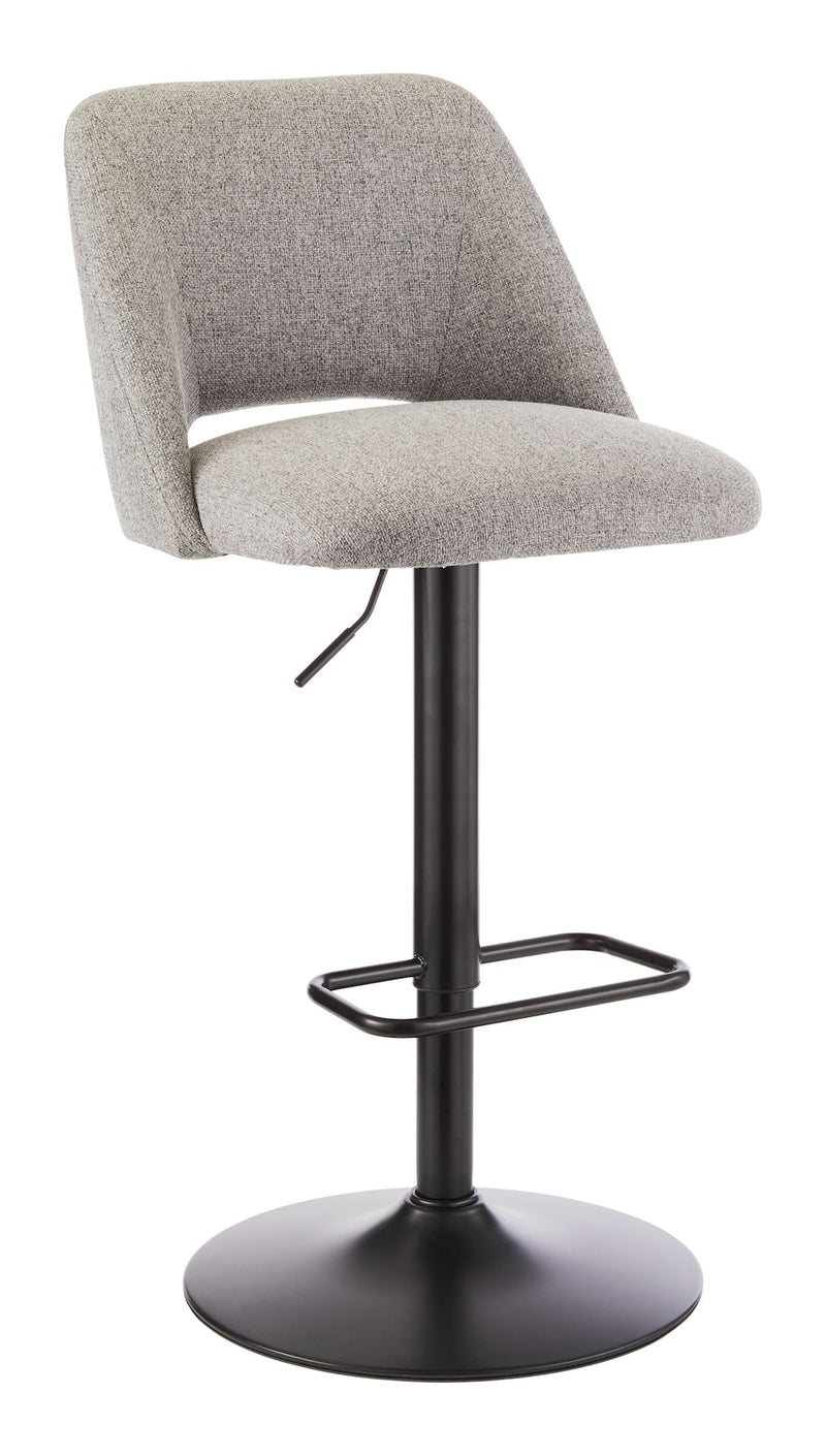 Canvas Inaya Adjustable Height Gas Lift Swivel Bar Stool, Grey J6
