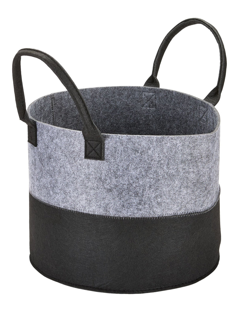 Canvas Jude Felt Organization/Storage Basket, Grey/Black S8