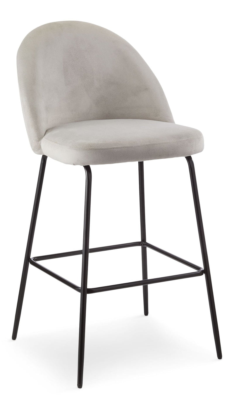 Canvas Koen Bar Elegant Counter Stool with Footrest, Grey U5