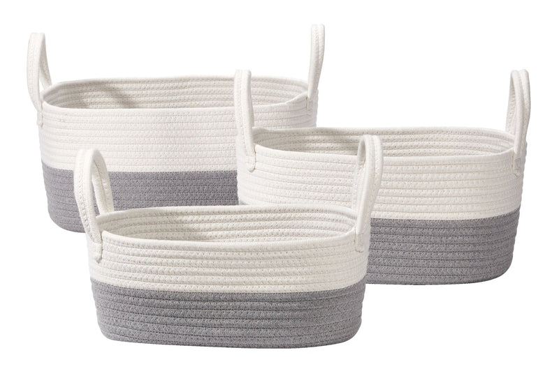 CANVAS Nesting Rope Baskets Set, 3-pk O2