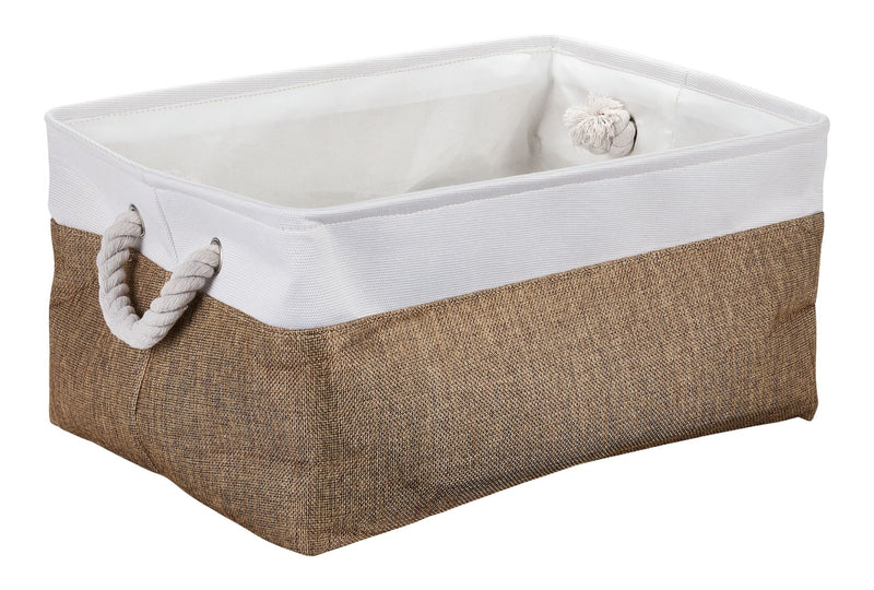 Canvas Olivia Two-Toned Fabric Square Storage Basket R8