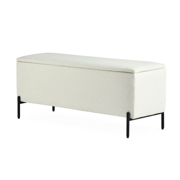 Canvas Picton Storage Bench, White E5