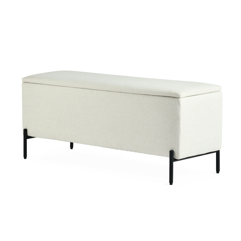 Canvas Picton Storage Bench, White F4
