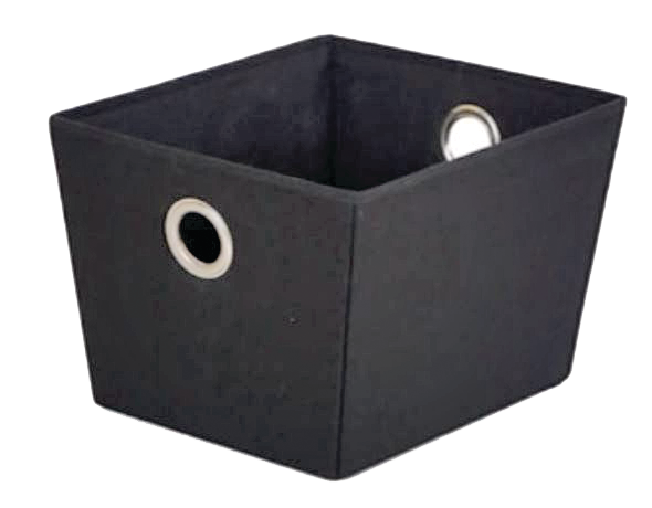 CANVAS Piper Basket, Black, 13.5 x 11.4 x 8.8-in I0