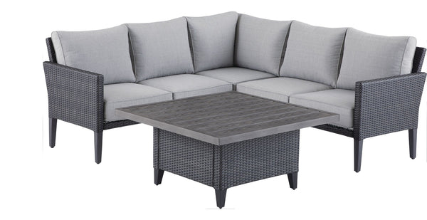 CANVAS Renfrew Square Outdoor Patio Conversation Dining Set with UV-Resistant Cushions, 3-pc R5