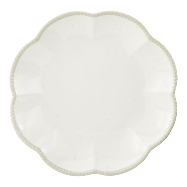CANVAS Scalloped Dinner Plate, BPA-free, Plastic, Ivory Colour E1