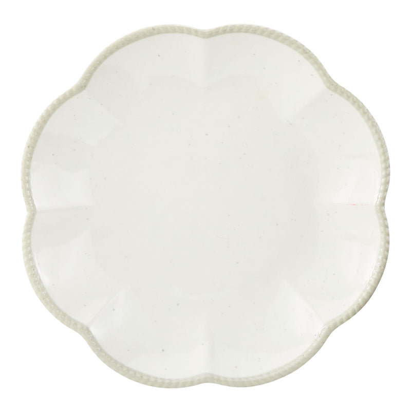 CANVAS Scalloped Dinner Plate, BPA-free, Plastic, Ivory Colour E1