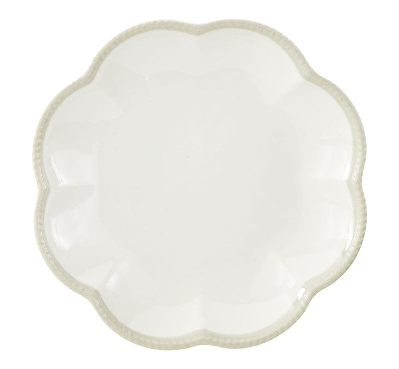 CANVAS Scalloped Side Plate, BPA-free, Plastic, Ivory Colour H1