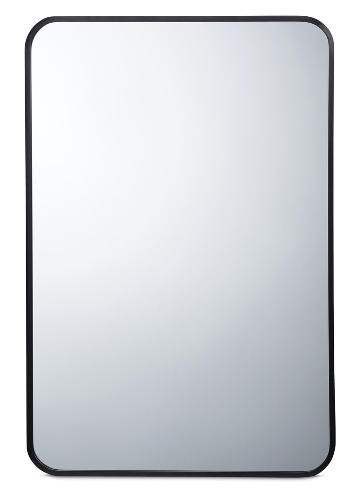 CANVAS Truro Metal Rectangular Wall Mirror, Black, 20 x 30-in W1