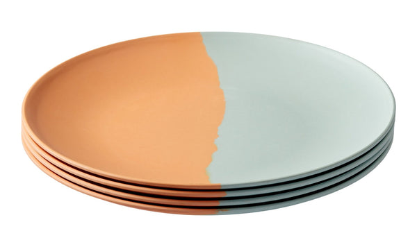 CANVAS Two-Toned Side Plate Set, Round, Bamboo, 4-pk S6