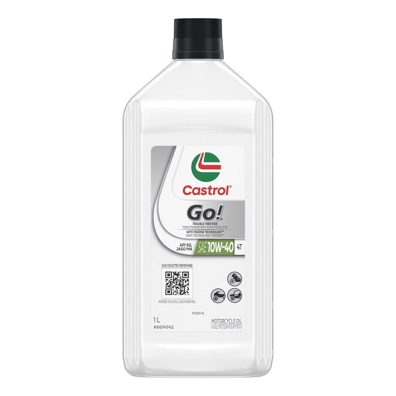 Castrol Go! 4-Stroke 4T Motorcycle Oil 10W40, 946-mL D2