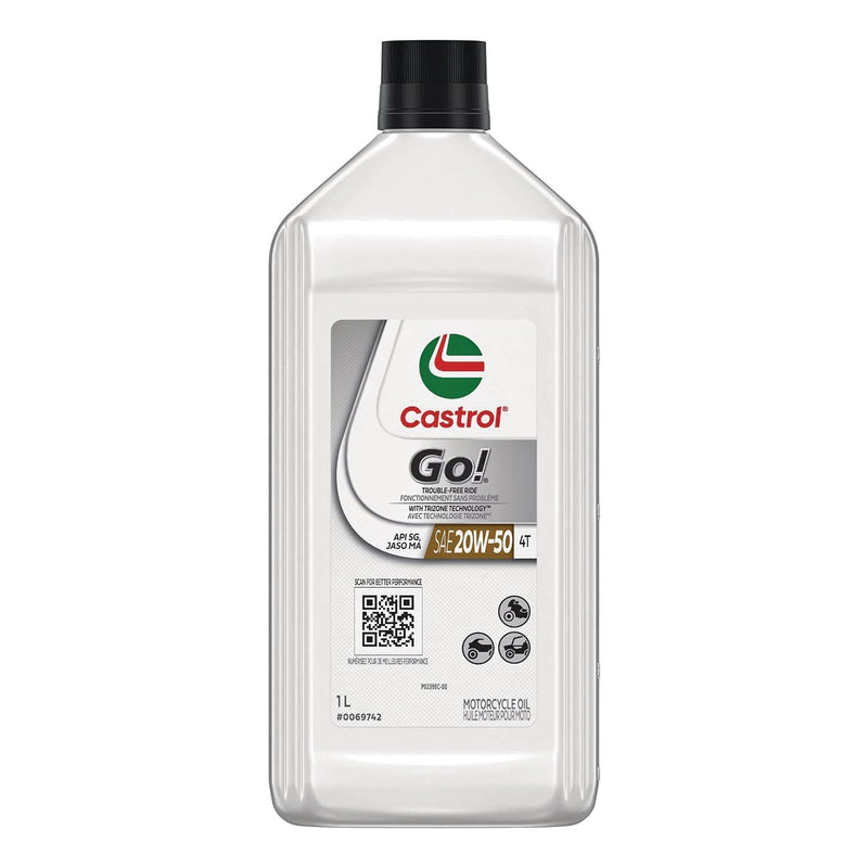 Castrol Go! 4-Stroke 4T Motorcycle Oil 20W50, 946-mL M2