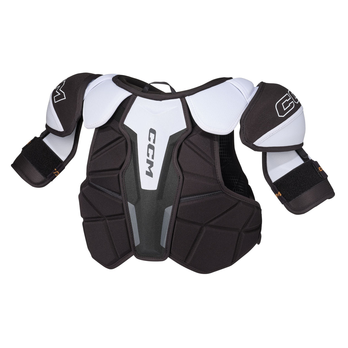 CCM Tacks XR80 Hockey Shoulder Pads, Senior, Black/White/Grey, Assorted Sizes