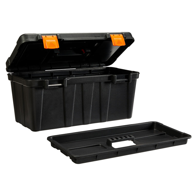 Certified Portable Plastic Tool Box with Removable Tray, 20-in H7