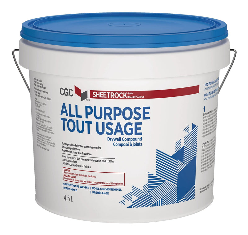 CGC Sheetrock All-Purpose Ready-Mixed Drywall Compound, 4.5-L Pail S7