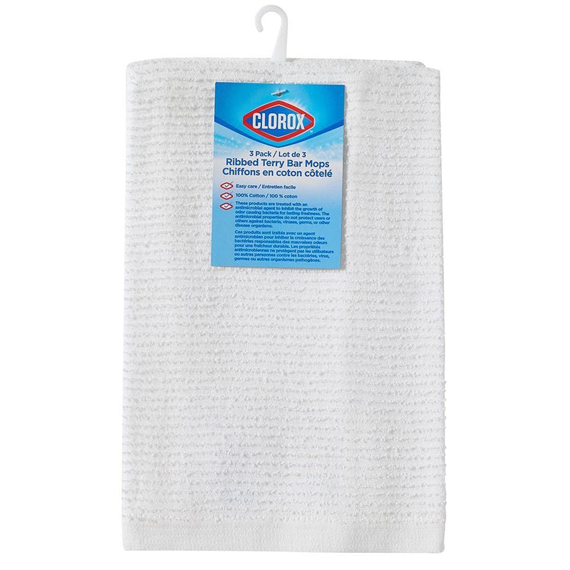 Clorox Ribbed Terry Bar Mop Kitchen Set, 16-in x19-in, 3-pk N9