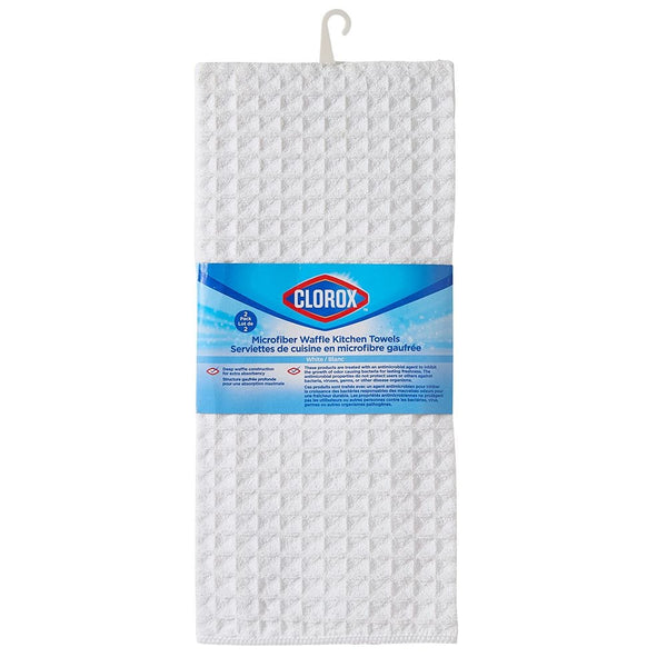 Clorox Waffle Microfiber Towel Kitchen Set, 16-in x 26-in, 2-pk D5