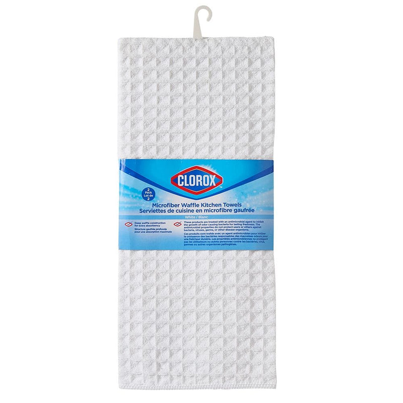 Clorox Waffle Microfiber Towel Kitchen Set, 16-in x 26-in, 2-pk D5