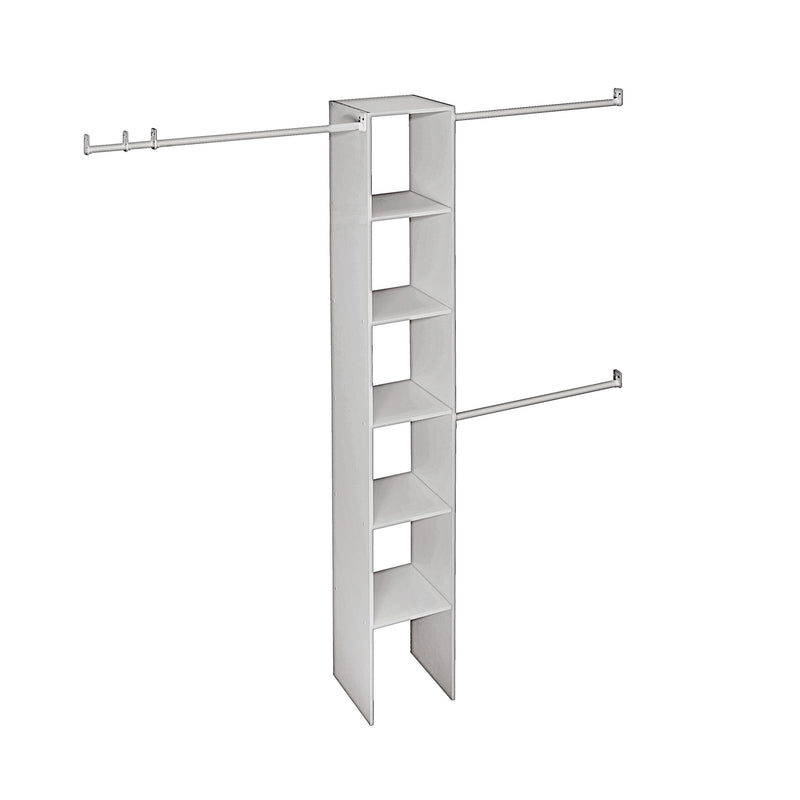 ClosetMaid Expandable Closet Organizer Kit with 3-Closet Rod, White, 12-in Q4