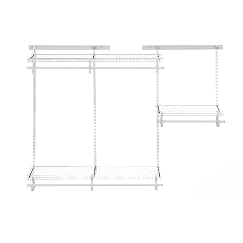 ClosetMaid Wire Shelf Track Closet Organizer Kit, White, 4 x 6-ft O4