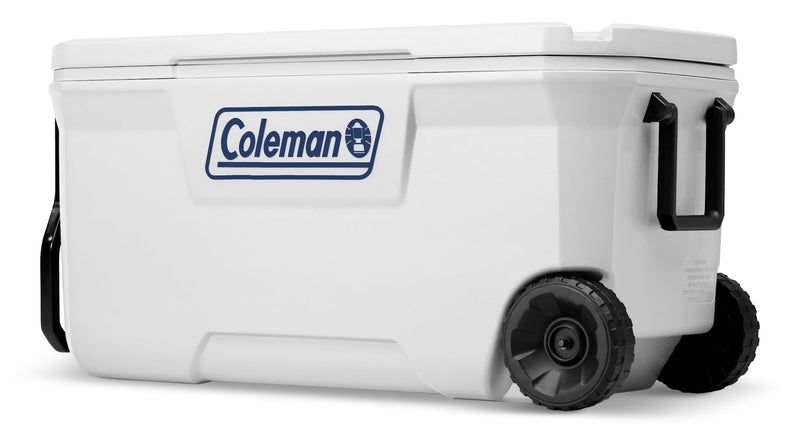 Coleman Marine Series Hard Cooler with Wheels, White, 100-QT F4