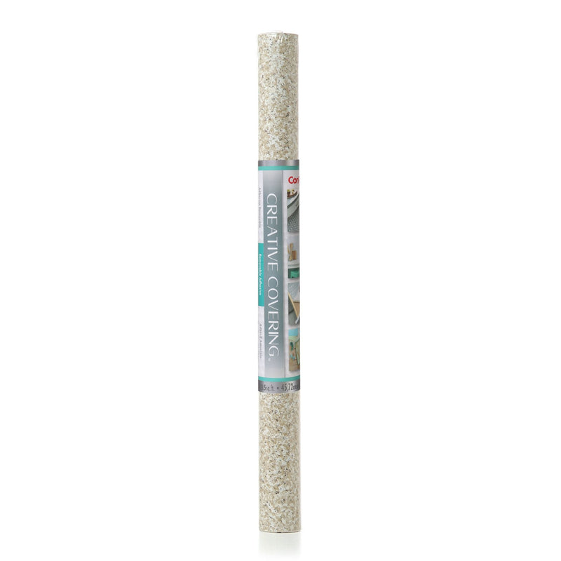Con-Tact Creative Covering Removable Adhesive Shelf/Drawer Liner, Beige Granite, 18-in x 9-ft V9