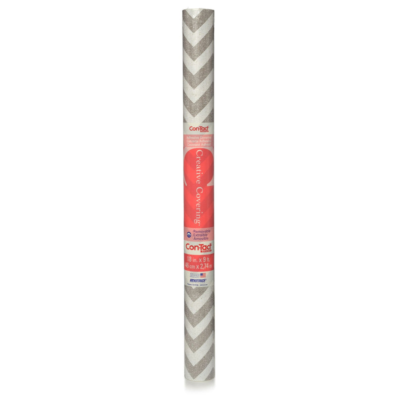 Con-Tact Creative Covering Removable Adhesive Shelf/Drawer Liner, Chevron, 18-in x 9-ft Y0