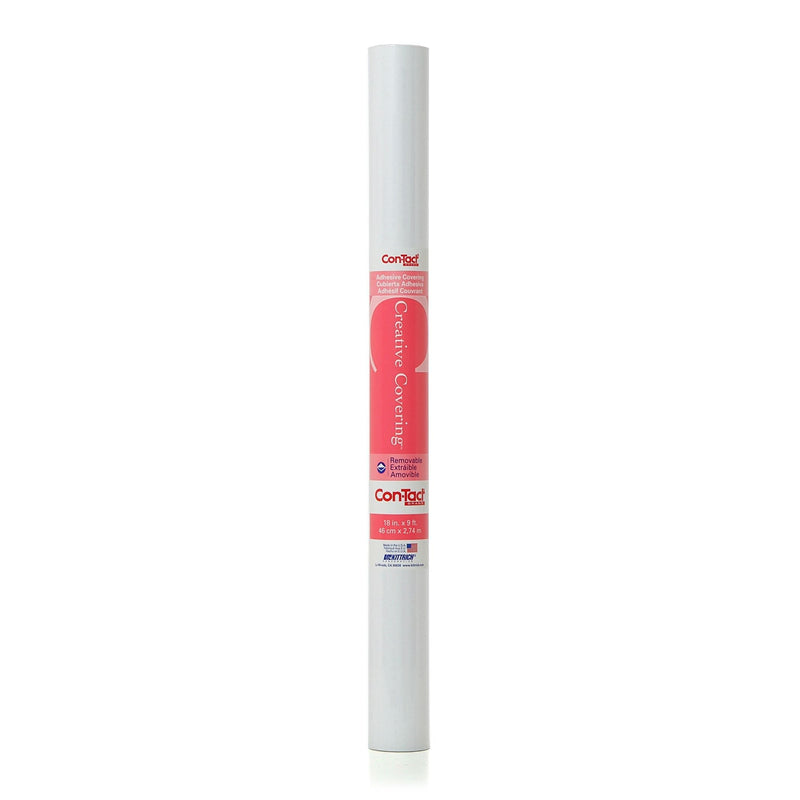 Con-Tact Creative Covering Removable Adhesive Shelf/Drawer Liner, White, 18-in x 9-ft A9
