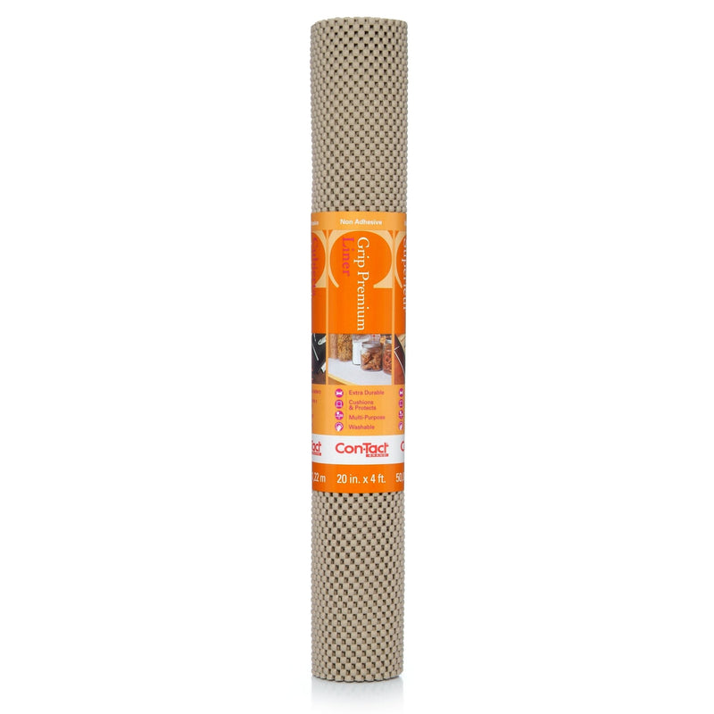Con-Tact Grip Premium Non-Adhesive Cushioned Shelf/Drawer Liner, Taupe, 20-in x 4-ft O6