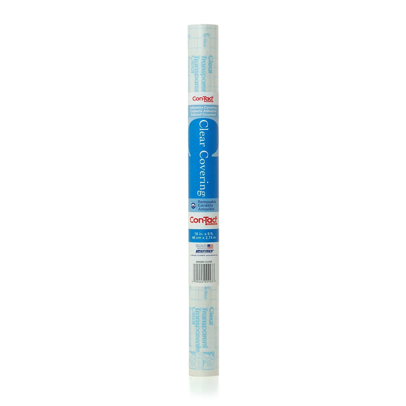 Con-Tact Removable Adhesive Shelf/Drawer Liner, Clear, 18-in x 9-ft K1