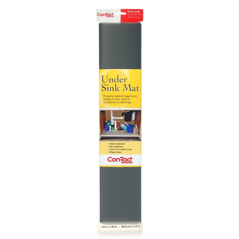 Con-Tact Under Sink Mat Non-Adhesive Water-Resistant Cabinet/Shelf Liner, Clear, 24 x 48-in K8