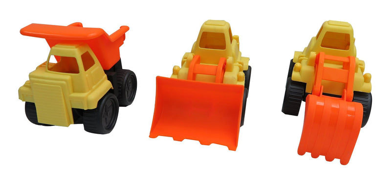 Construction Vehicles Floating Plastic Water Toy, Yellow/Orange, Assorted, Ages 2+, for Summer/Beach Activities C1